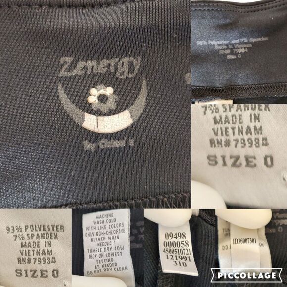 Zenergy by Chicos Black Cropped Athleisure Pull On Capri Pants Size 0 - Picture 9 of 9